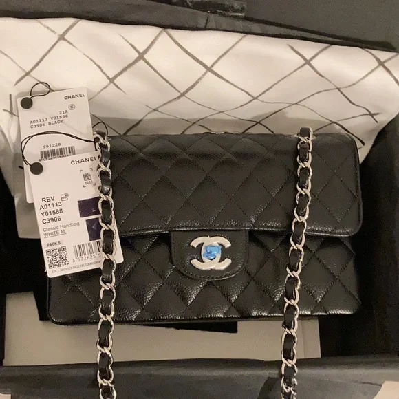 ✨SOLD ‼️BRAND NEW Chanel Classic Small Double Flap Caviar Flap Bag - Picture 5 of 17